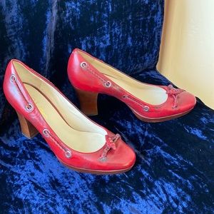 Cole Haan Collection Dark Red Leather Pumps. Great used condition. 8.5B.